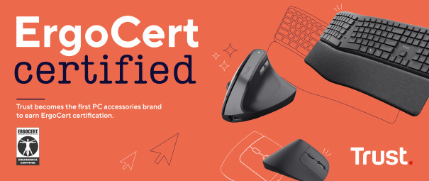 Trust torna-se a primeira marca de acessórios para PC a obter a certificação ErgoCert